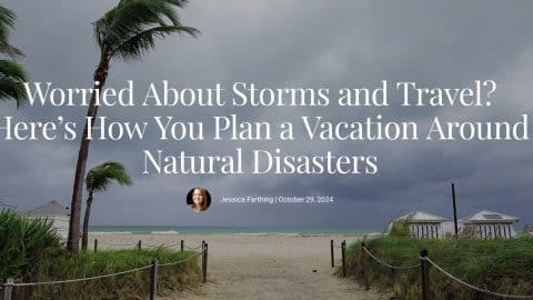 Picture of the heading of an article for Fodor's on how to handle storms and travel